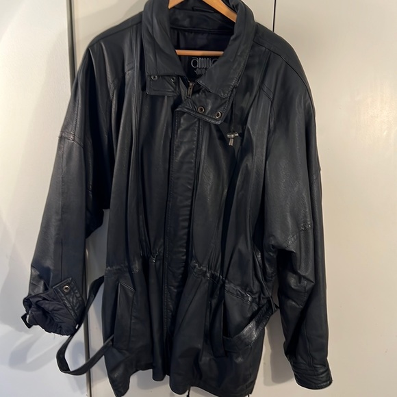 Antonio Giouanni Other - Antonio Giouanni Vintage Leather Jacket Size XXL Man Black
